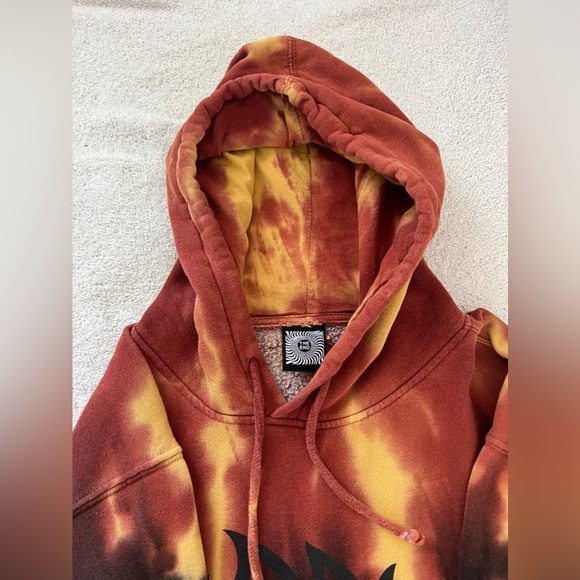 Spitfire Bighead Lava Red Tie Dye Hoodie size M - Picture 9 of 14